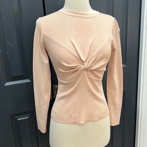 Excellent condition Zara blush pink/peach long sleeve top sz small